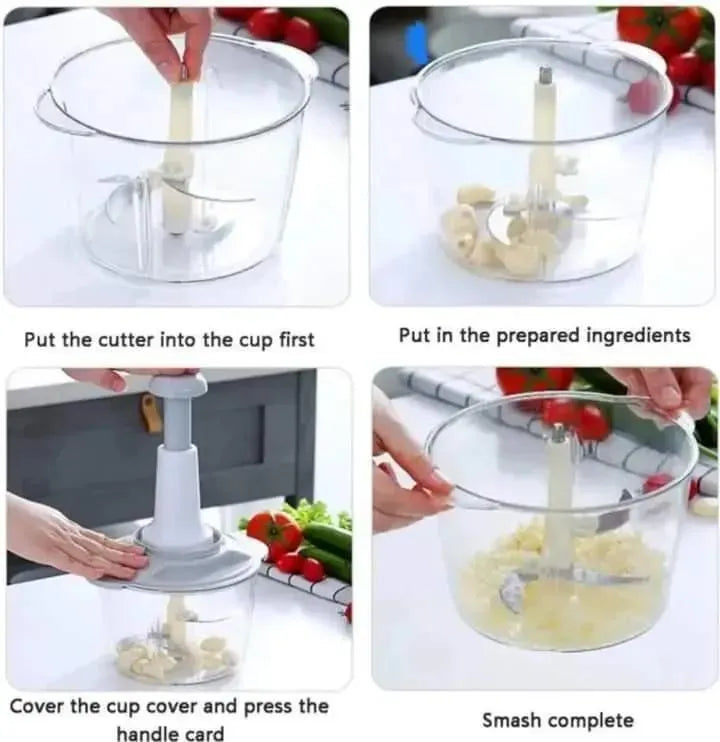 Manual Food Chopper – Easy Vegetable Cutter